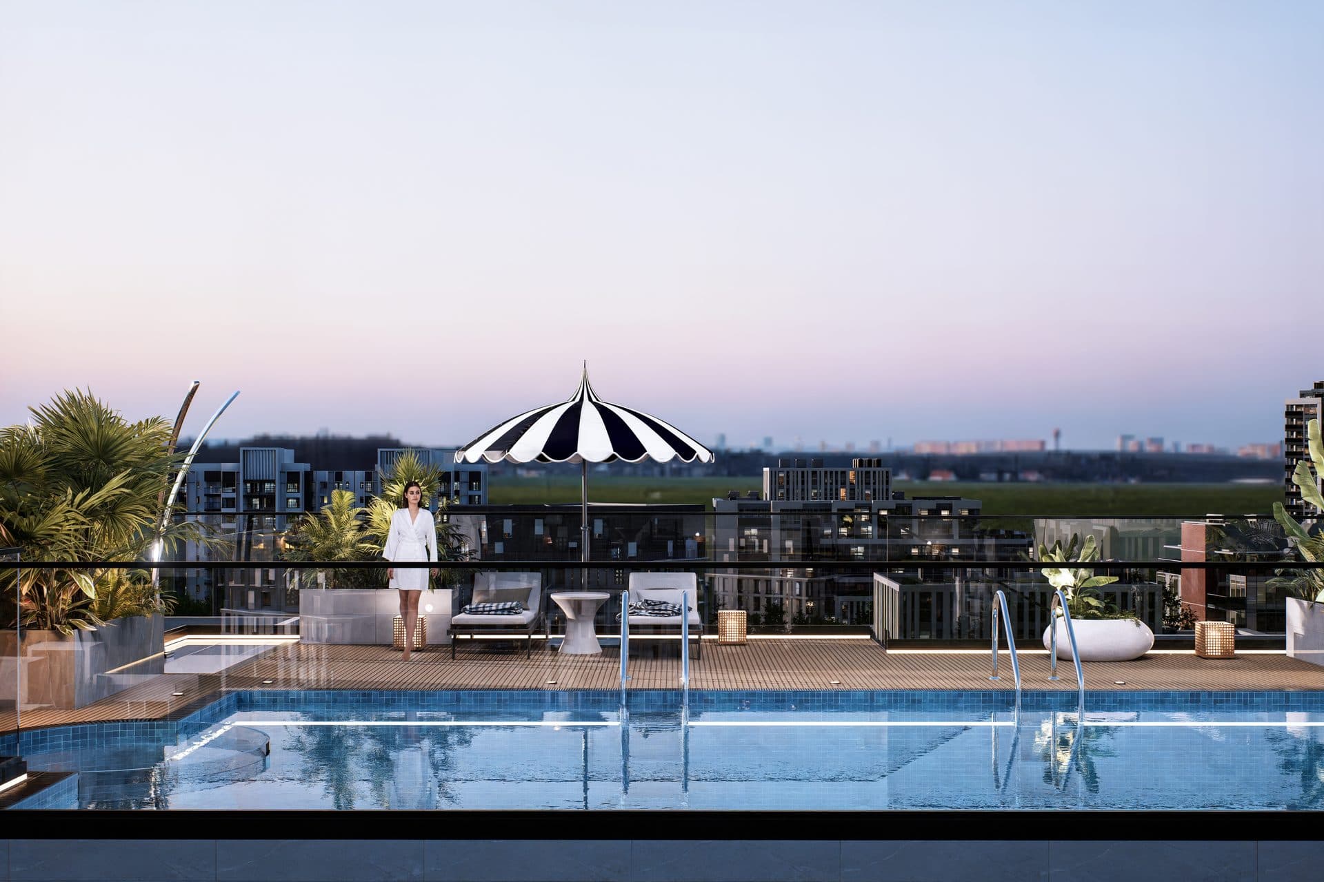 Al Haseen-3 Residences — Rooftop pool