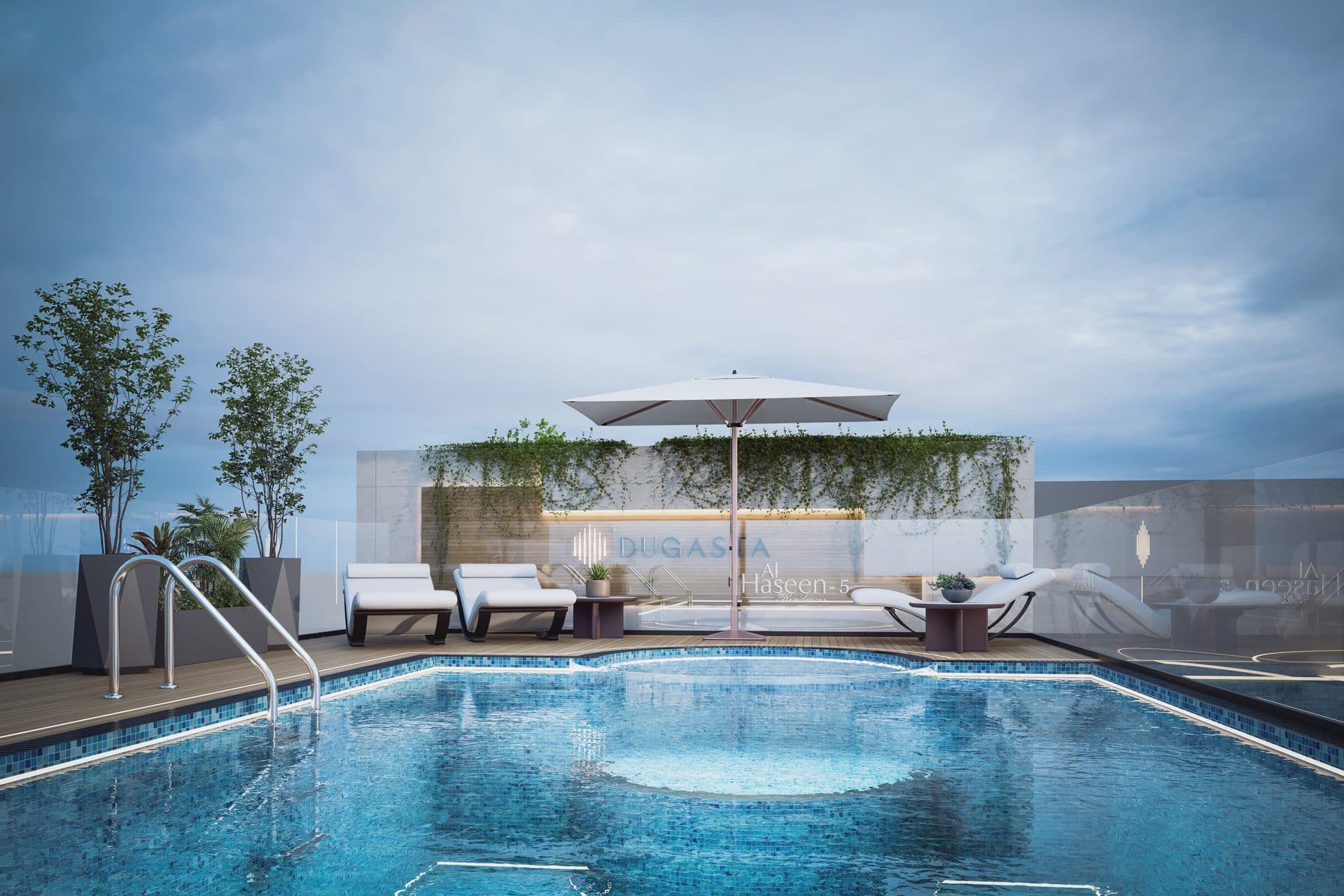 Al Haseen-5 Residences — Rooftop pool