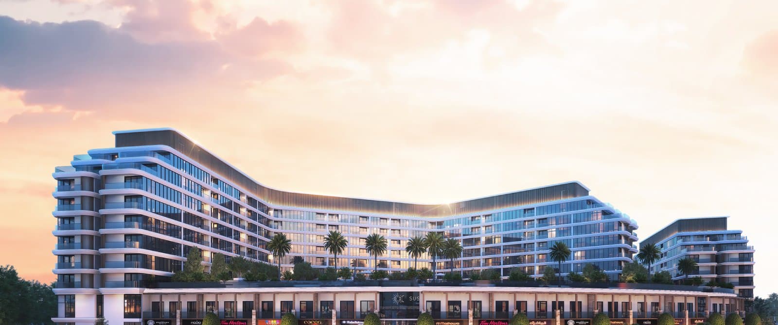 Canalside Marina Residences — Dusk marina