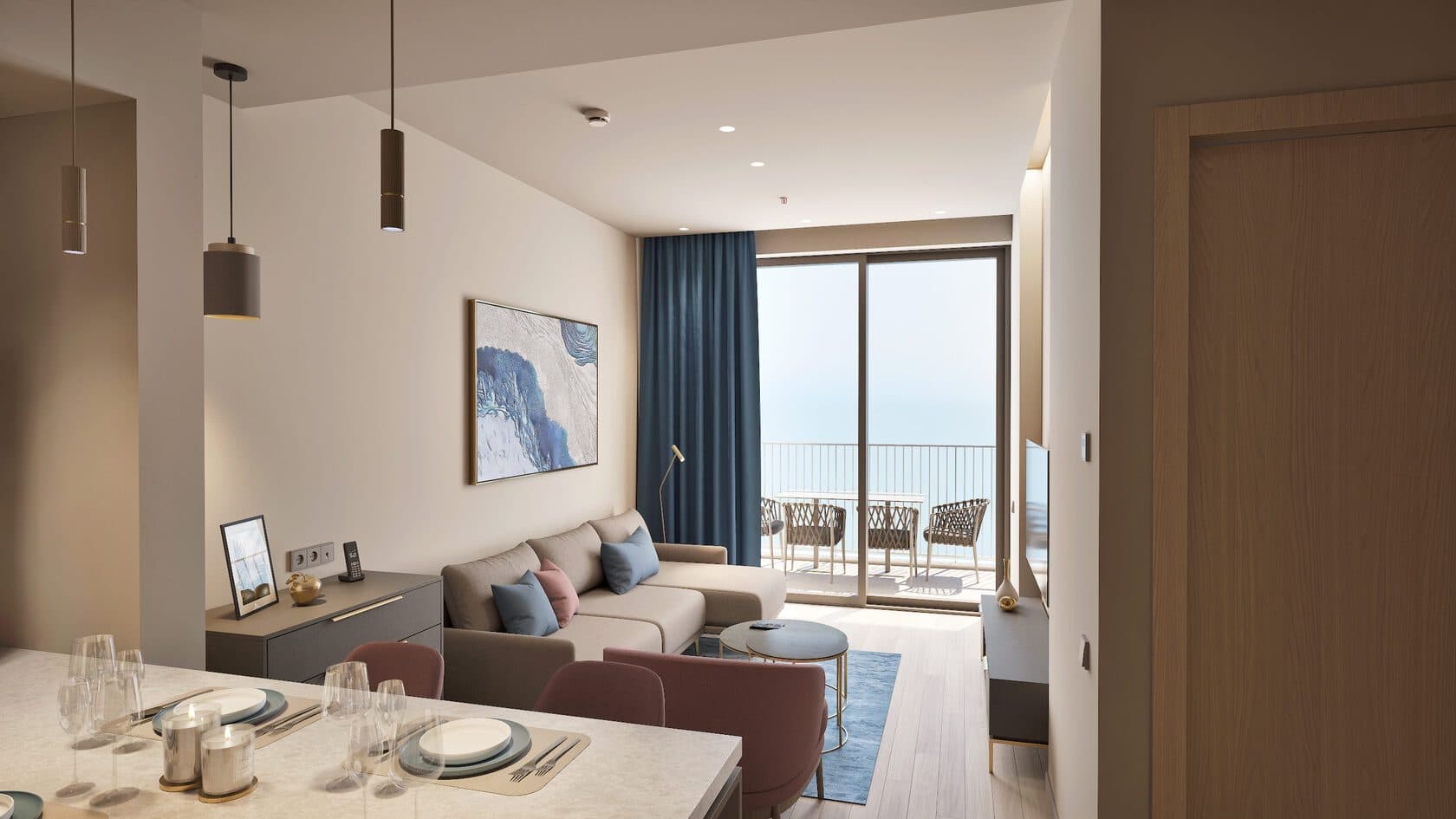 Meliá Private Residences Budva — Living room sea view