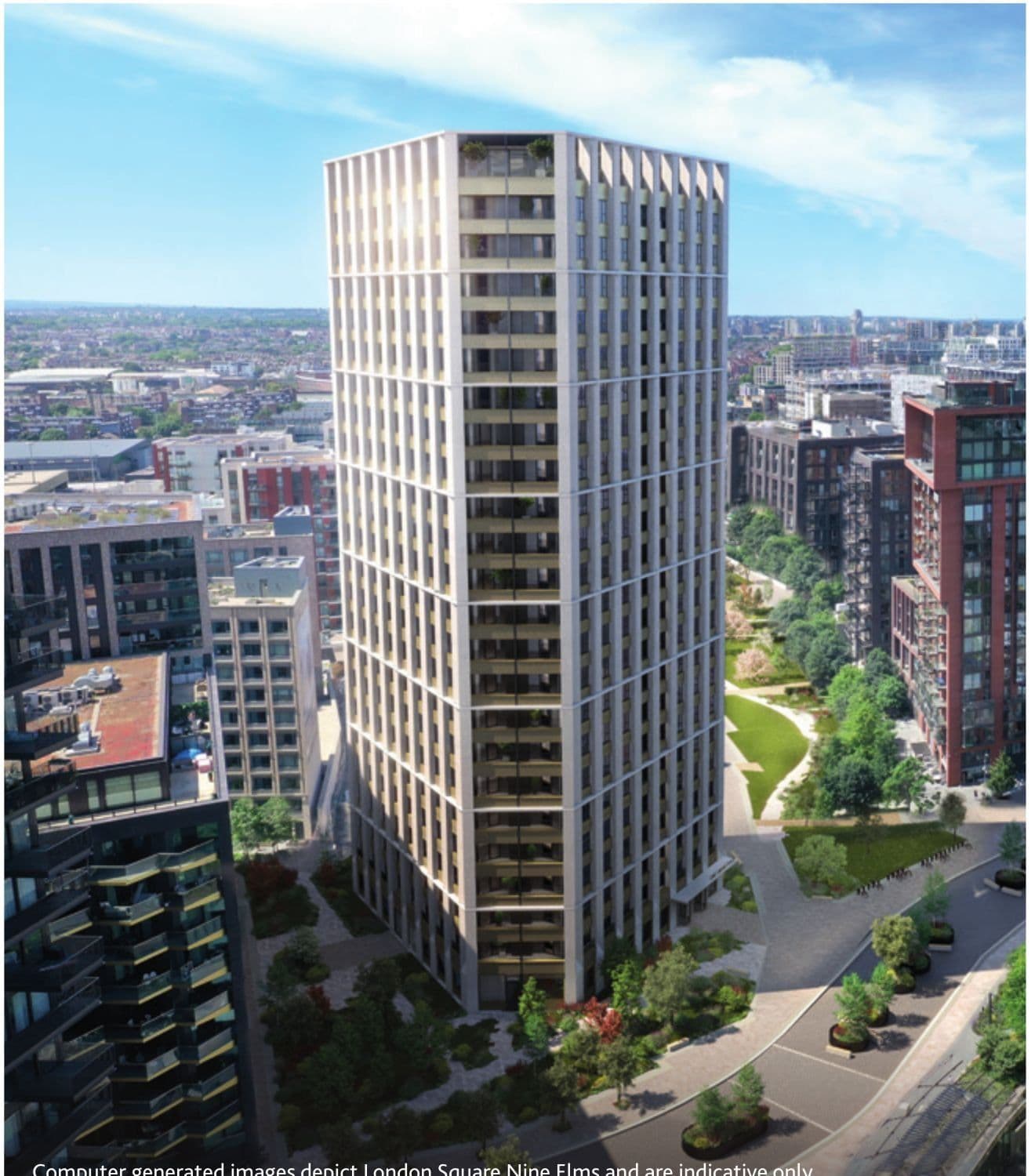 London Square Nine Elms — Tower exterior