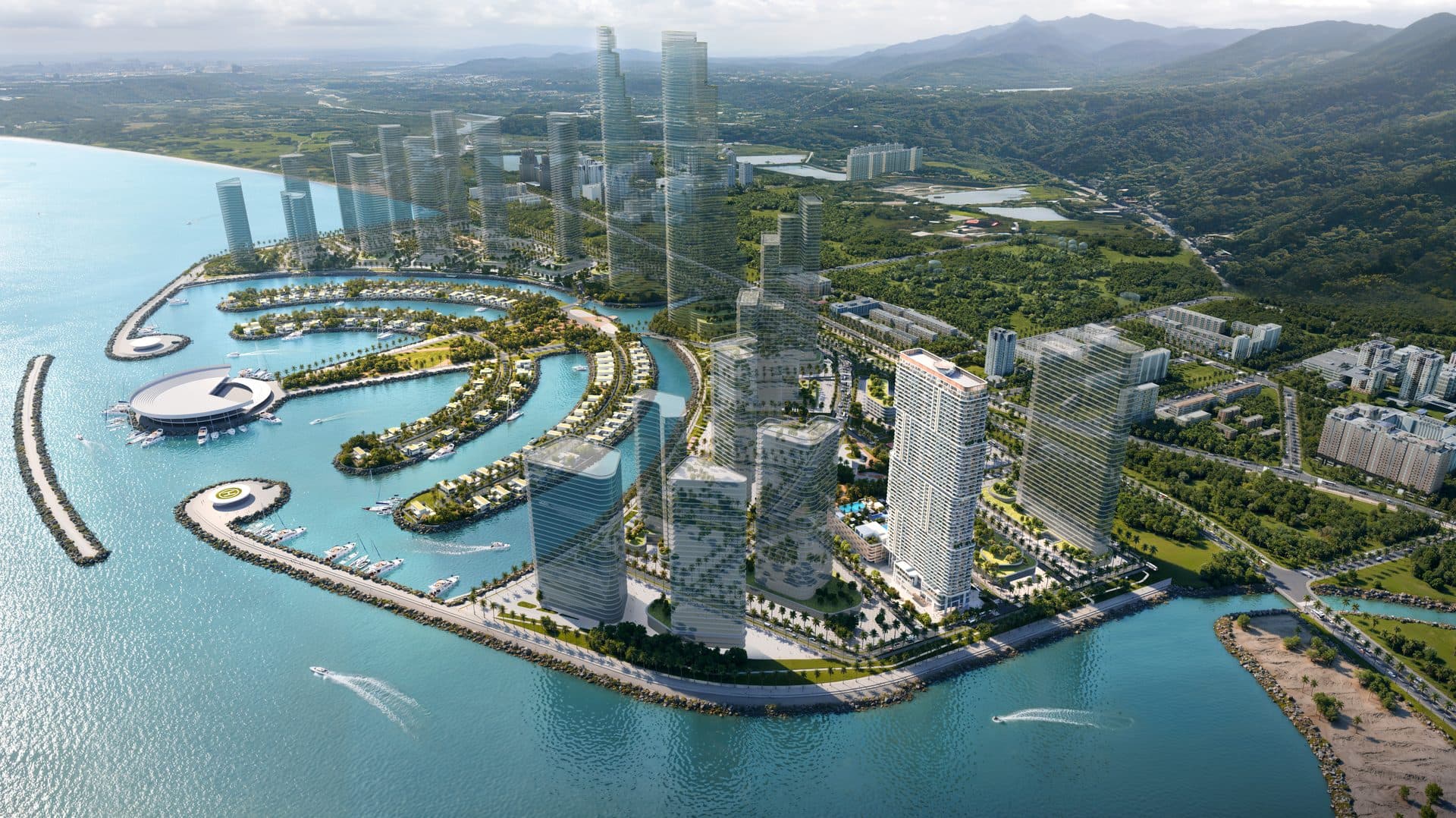 One Peninsula — Aerial masterplan
