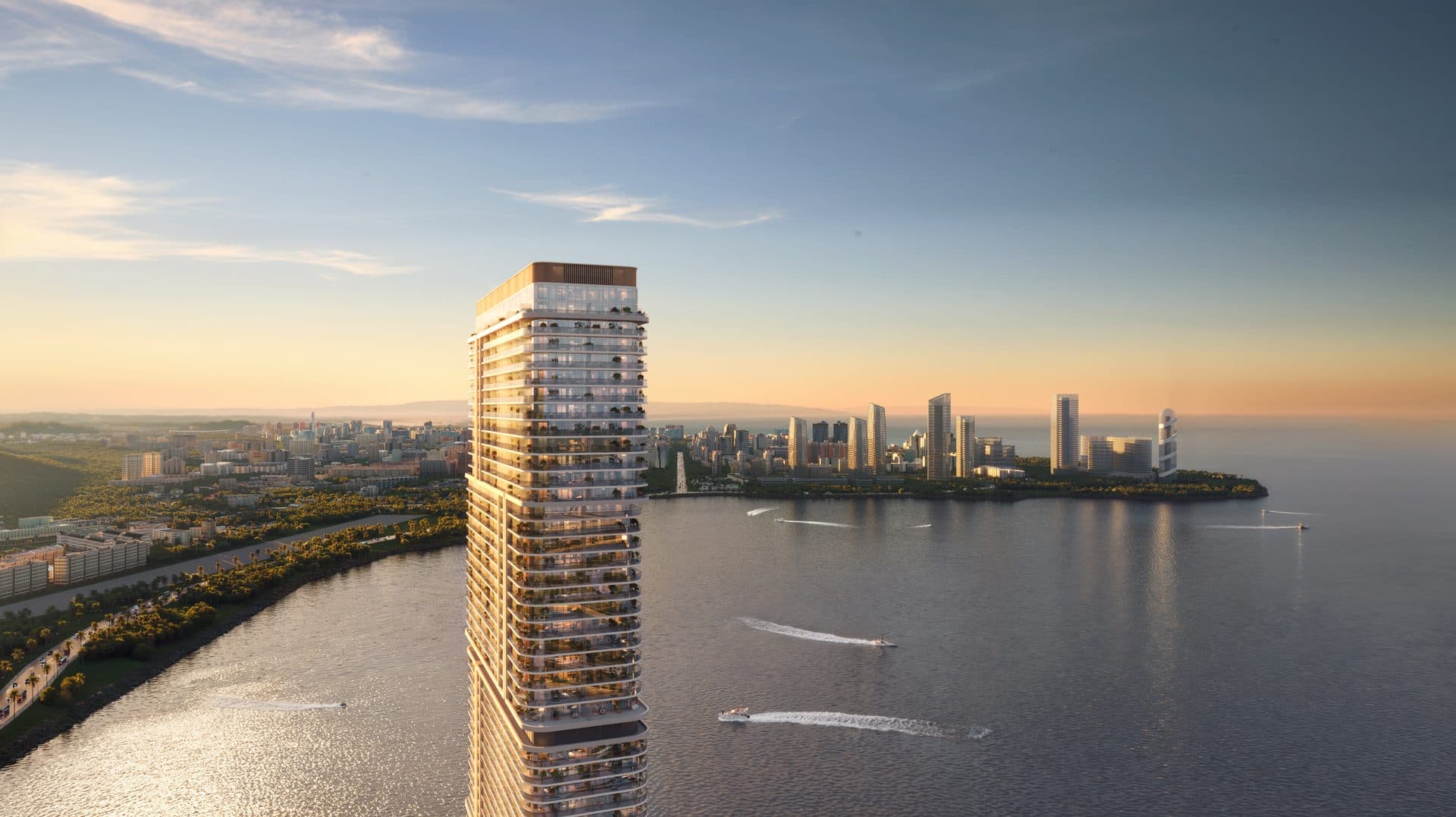 One Peninsula — Tower sunset