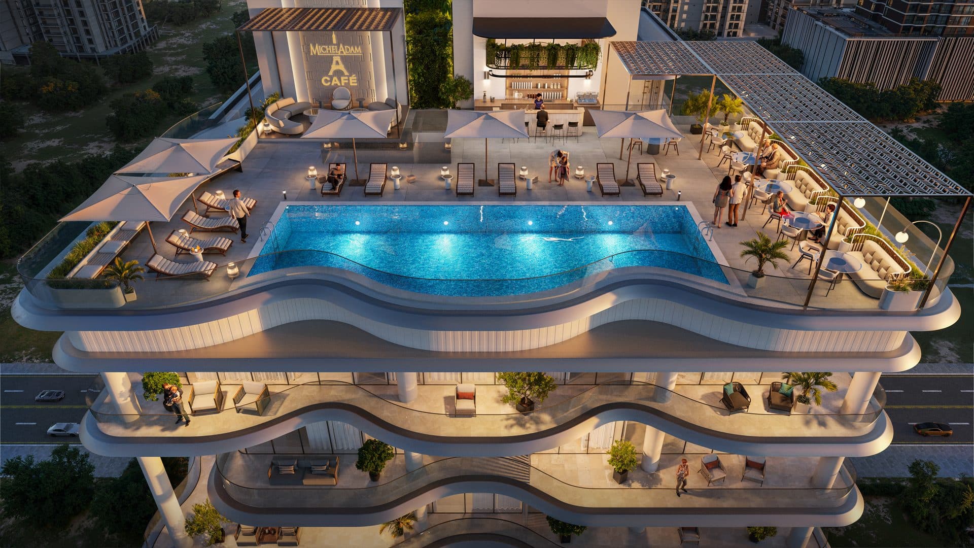 Orvessa Residences by Michel Adam — Rooftop pool