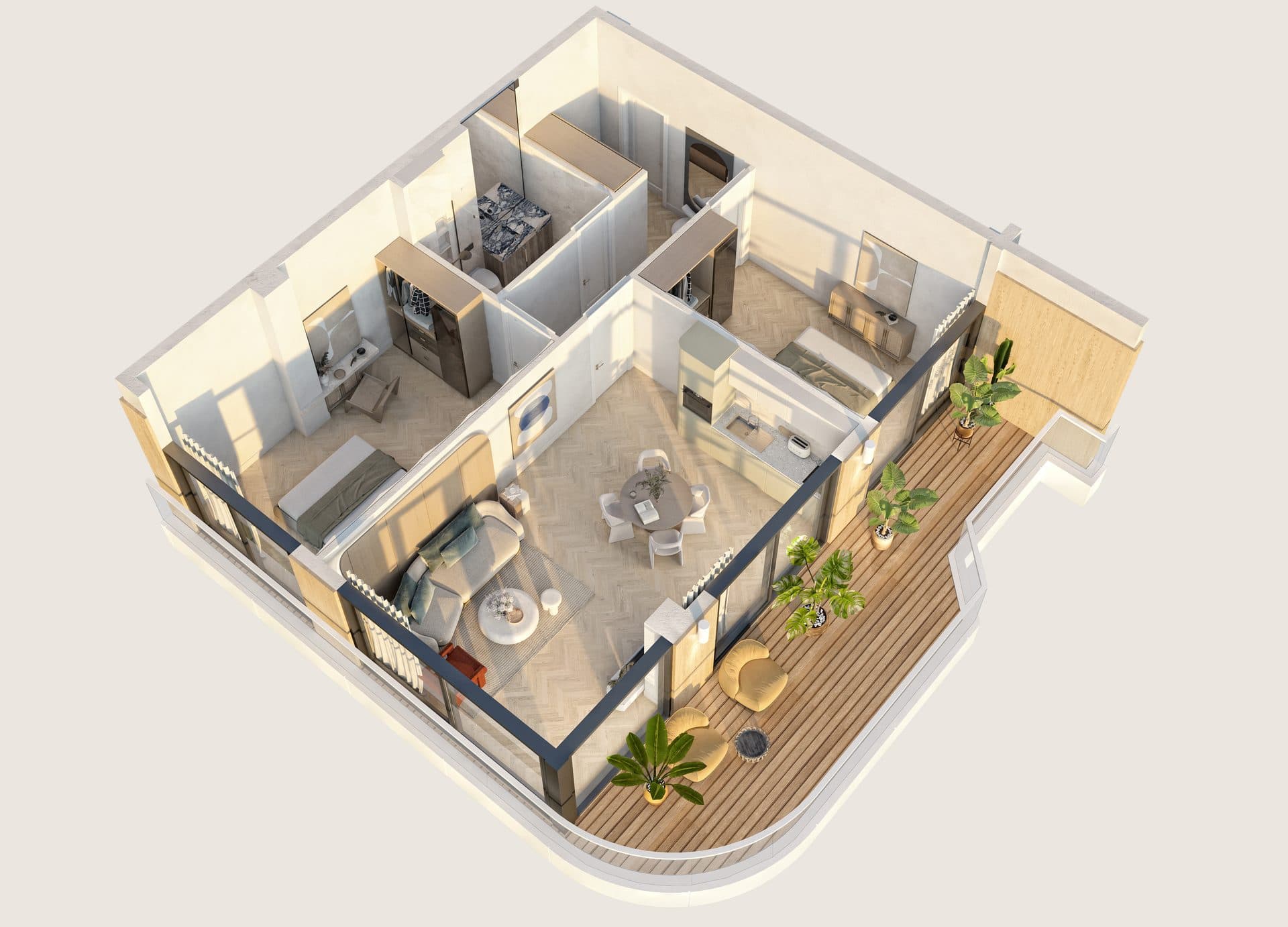D & K Residences at Petra Sea Resort — Interior 2br