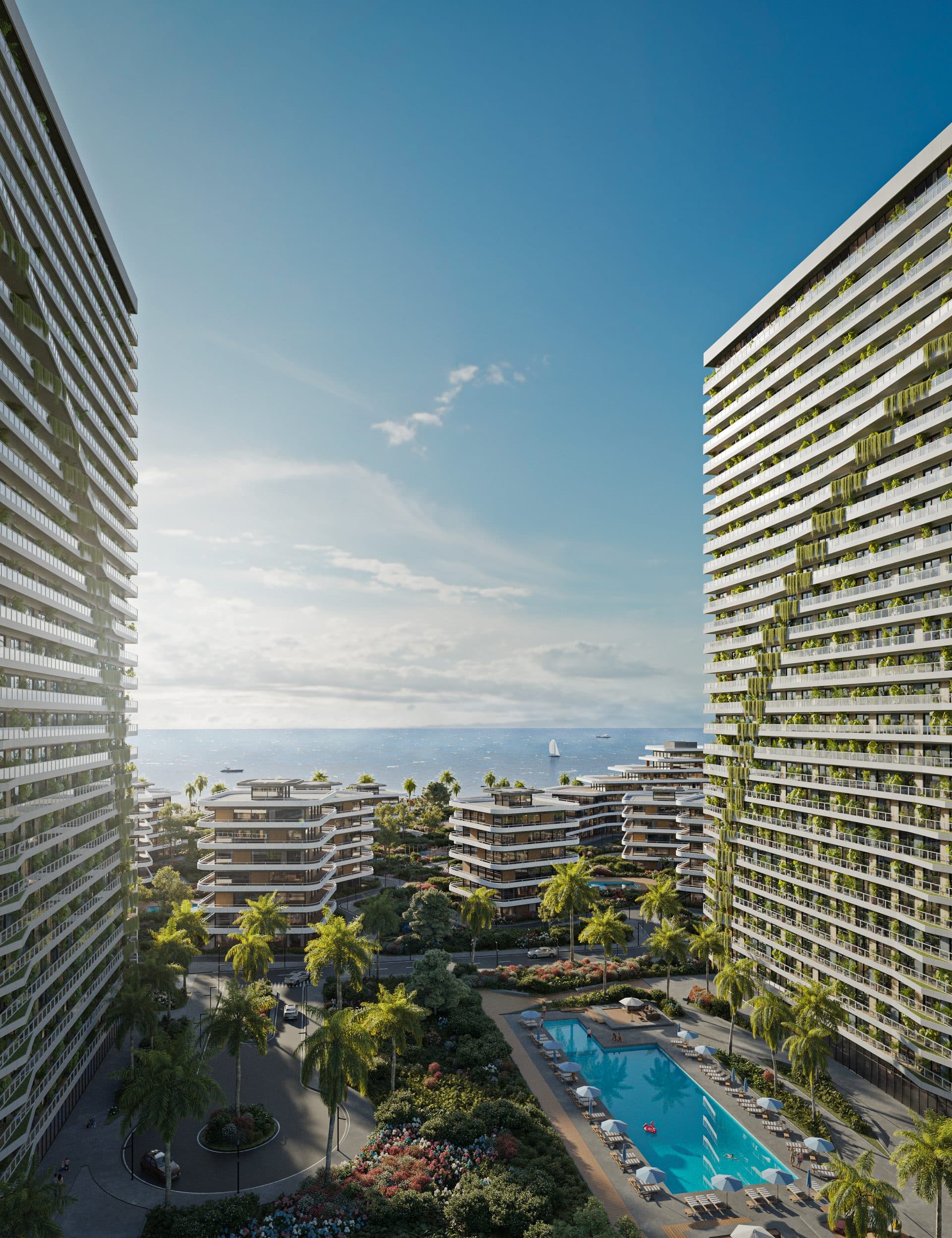 Triplet Towers at Petra Sea Resort — Tower pool view