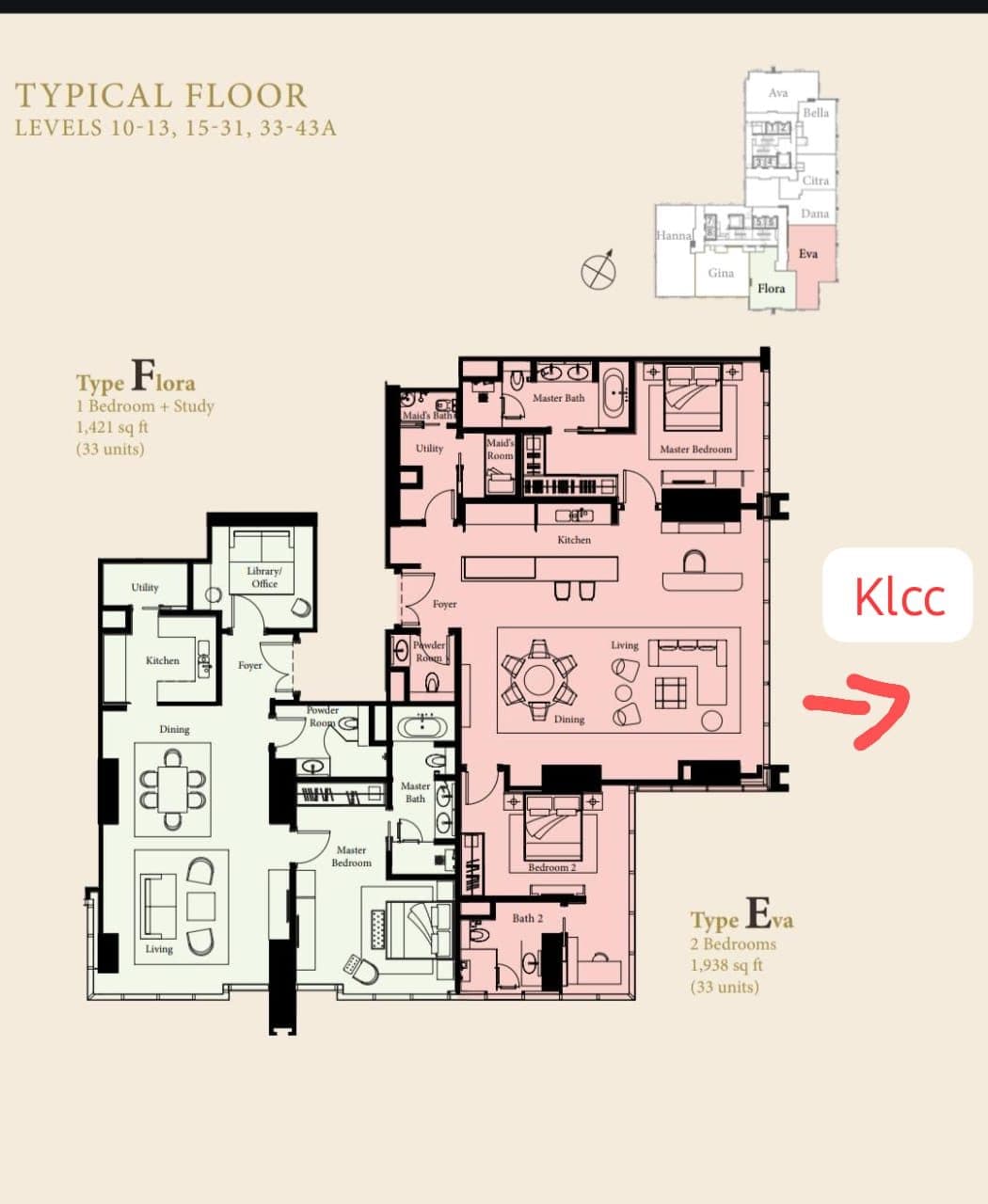 The Ritz-Carlton Residences, Kuala Lumpur — Floorplan