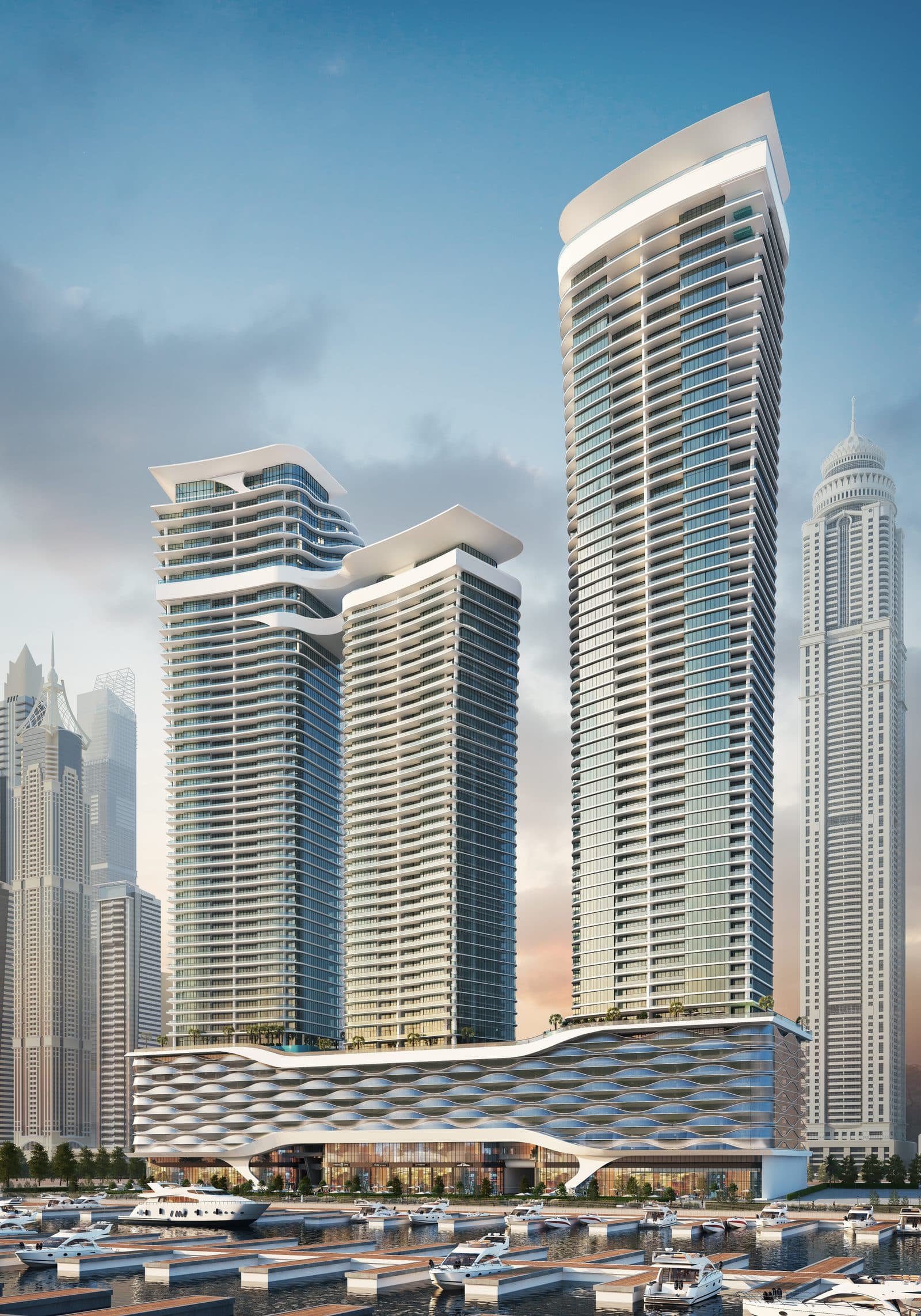 Sobha SeaHaven — Exterior towers