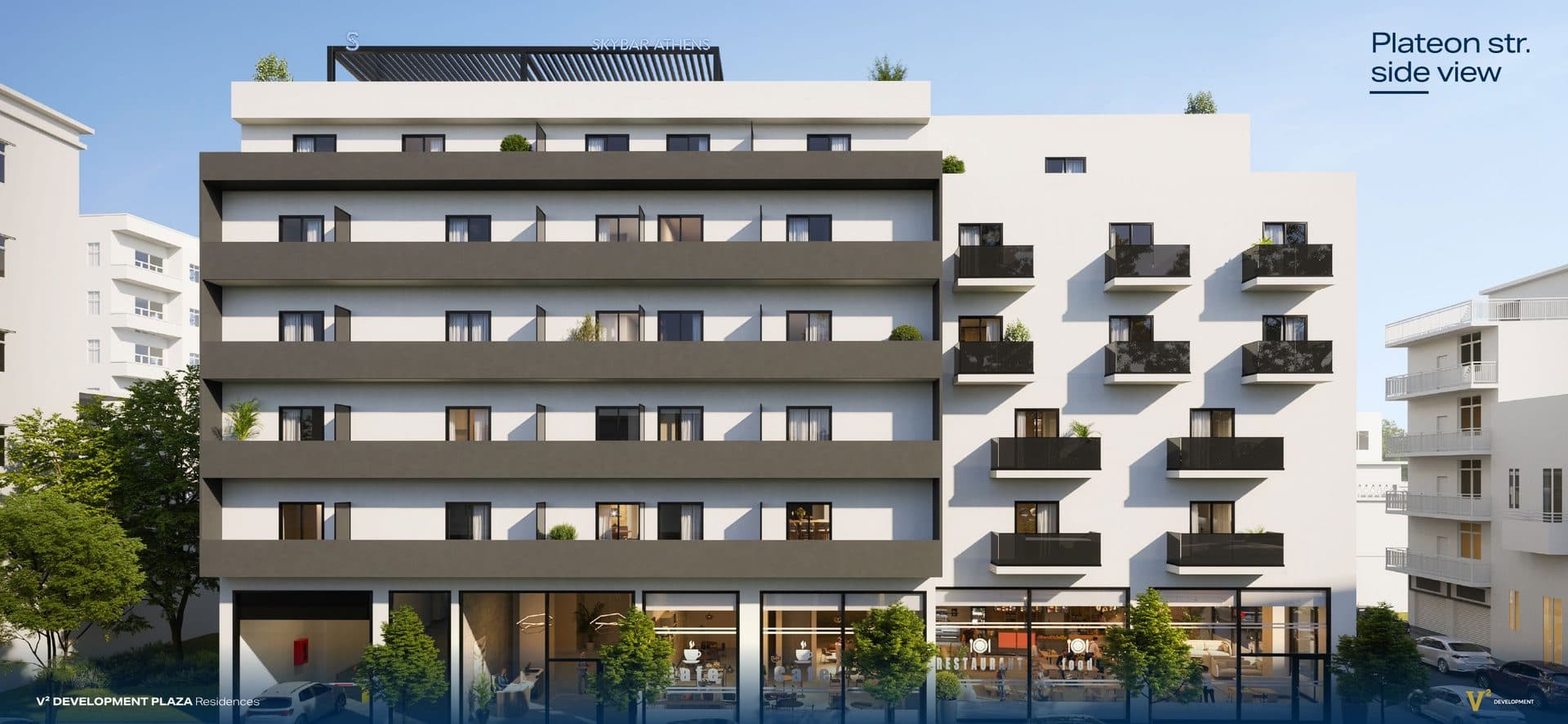 V² Development Plaza Residences — Facade