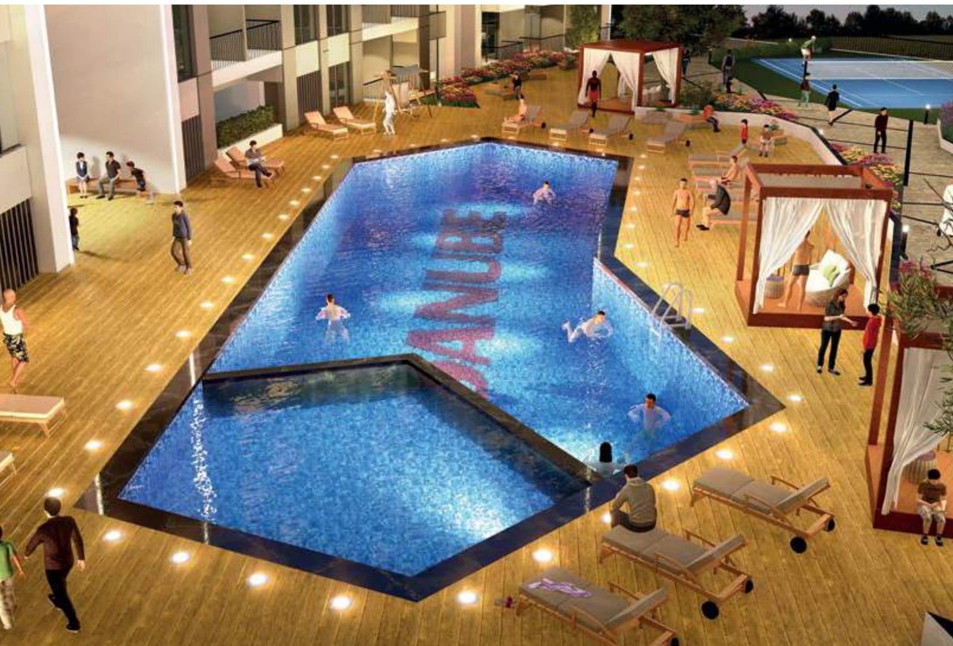 Wavez by Danube — Pool cabanas