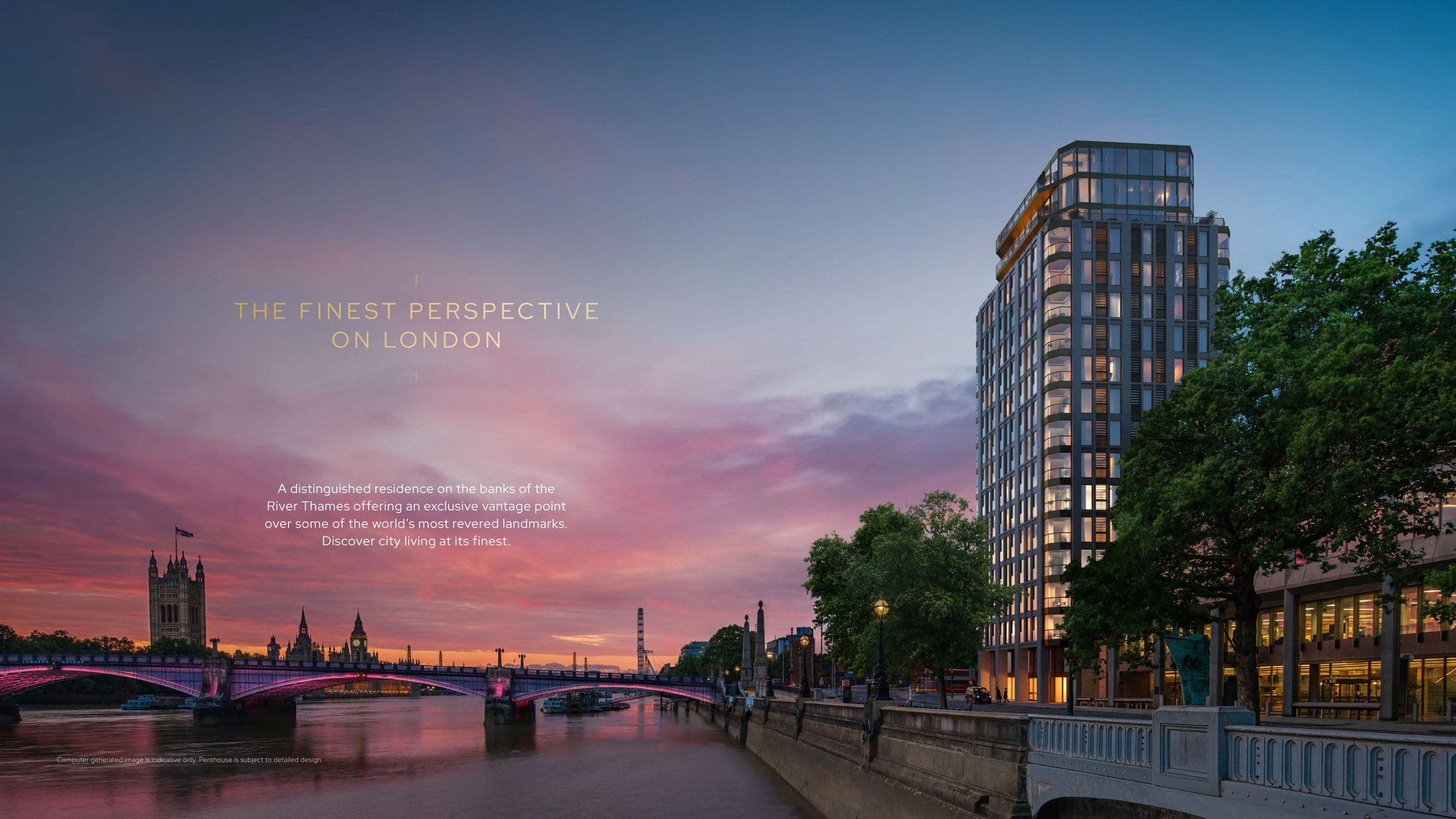 Westminster Tower — Tower sunset thames