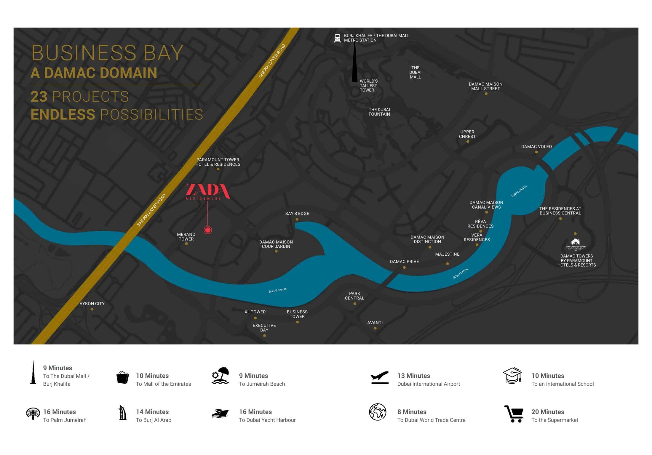 Zada Residences — Location map